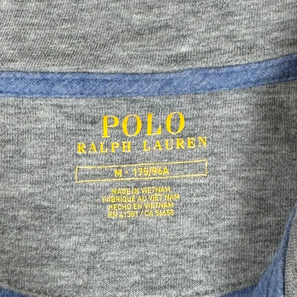 Polo Ralph Lauren Mens Medium Blue 1/4 Zip Classic Pullover Sweater